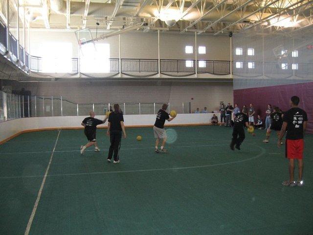 2010 Winter WASA Golden Wrench Dodgeball Tournament  Westminster team in action.