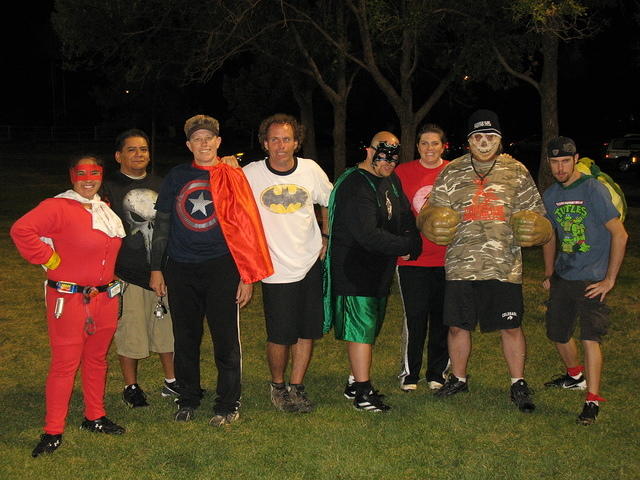 2012 Summer Wednesday Westminster Kickball Team Theme Night "Superheroes"